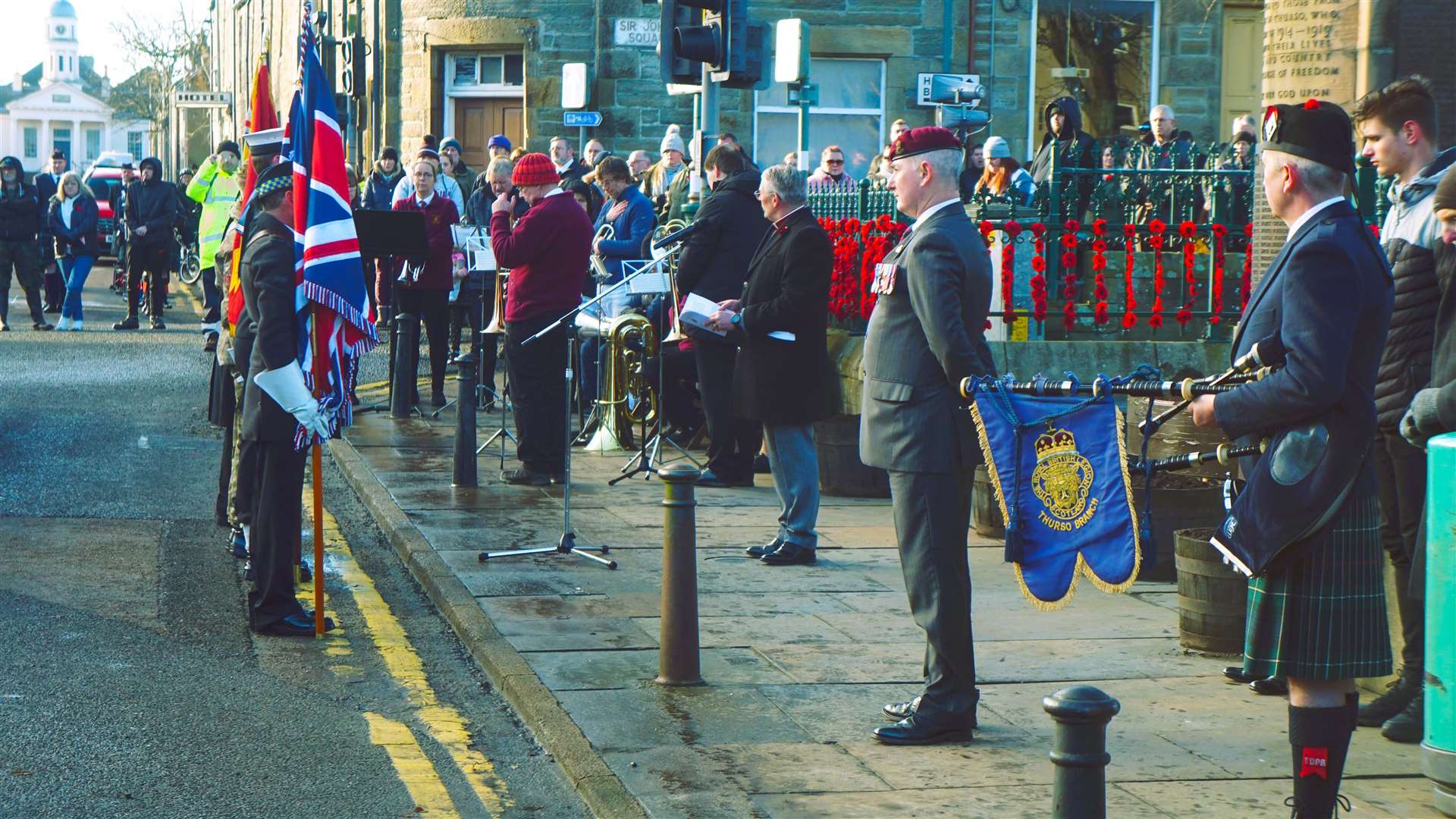 Remembrance Sunday 2023 in Thurso. Picture: DGS