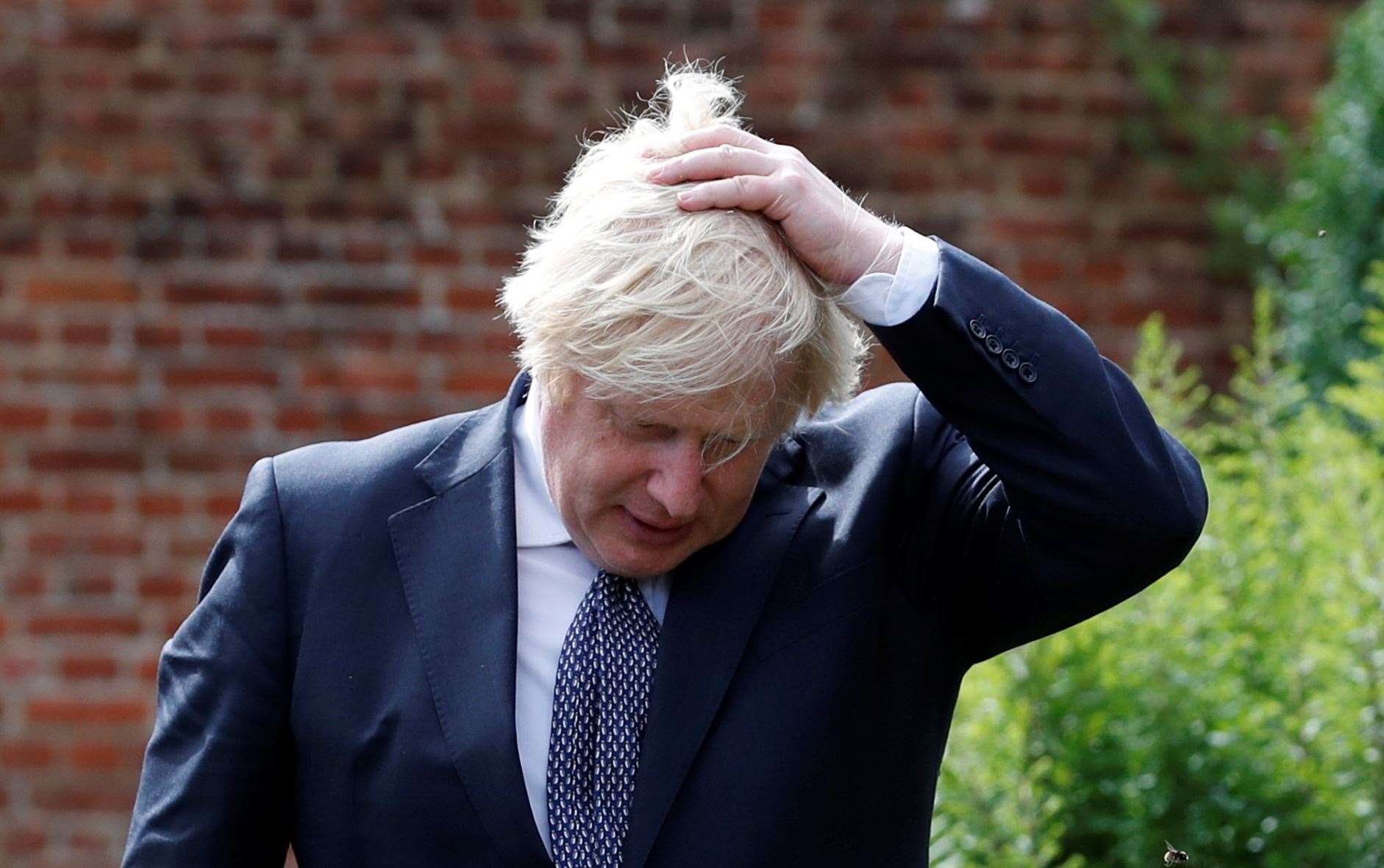 Boris Johnson at Chequers, the country house of the serving Prime Minister (Peter Cziborra/PA)