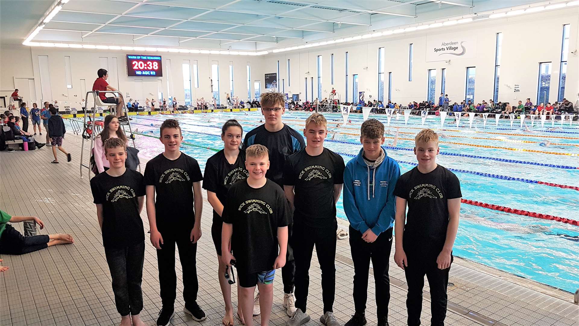 Wick Amateur Swimming Club members who competed at Aberdeen Aquatics Centre.