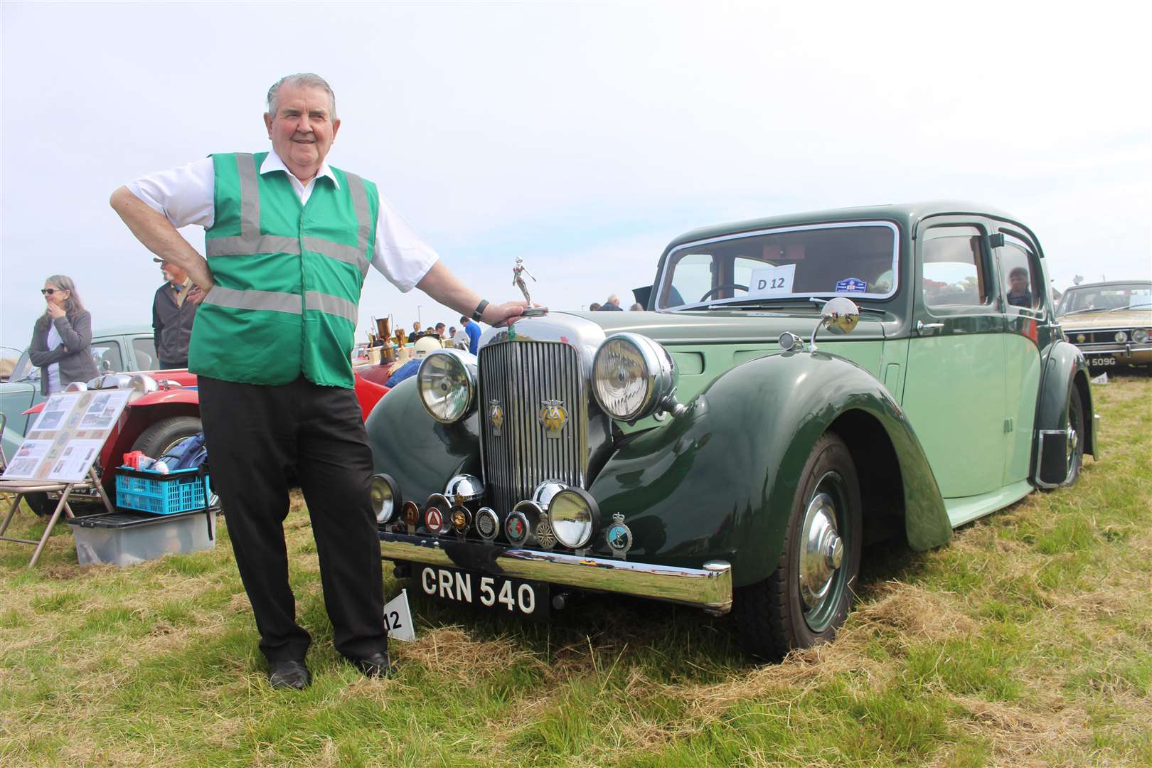 Club chairman Bert Macleod with one of his cars at last year's rally. Pictures: Alan Hendry