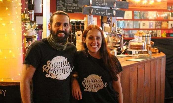 Keiron Marshall and Hannah White opened The Sound Lounge in Sutton in 2020 (Dan Alefounder/PA)