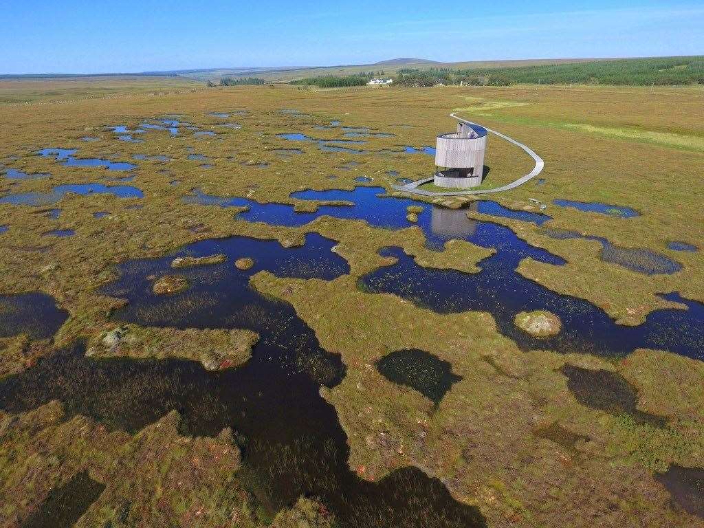 The lookout tower at Forsinard Flows. Picture: RSPB Images