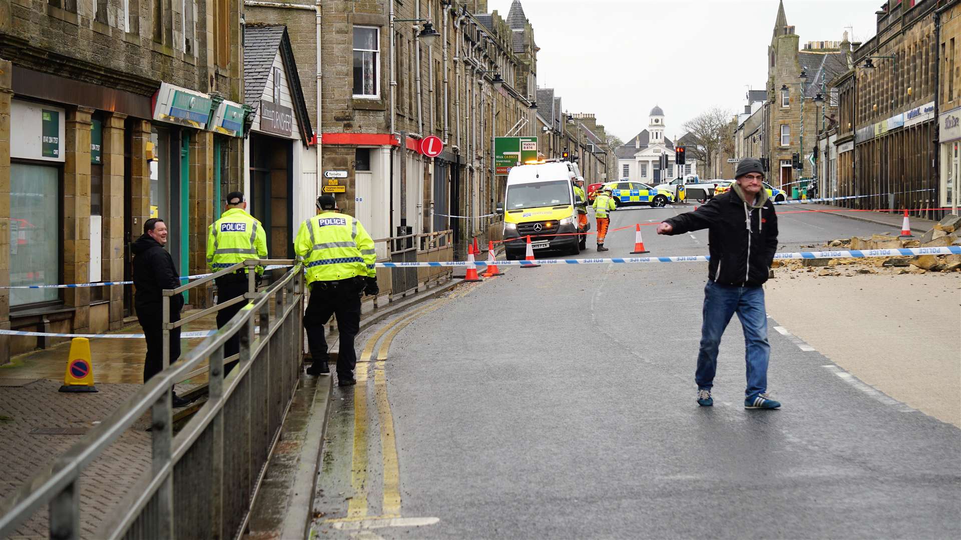 Some local people were trying to access the chemist on Traill St for necessary medication but found it closed. Picture: DGS