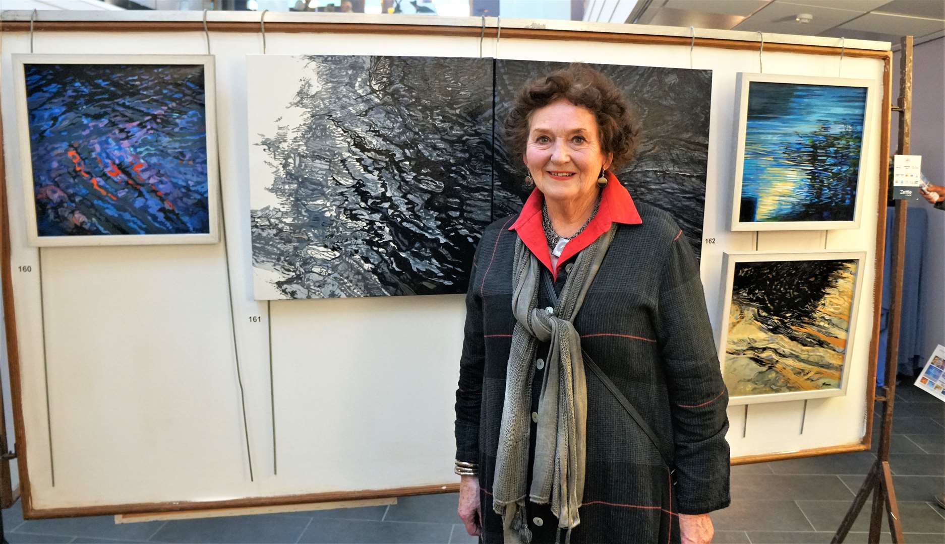 The Thurso show provided a chance for trained artist Jenny Bruce to show off some of her latest works inspired by light and shade across water surfaces in Edinburgh canals. Picture: DGS