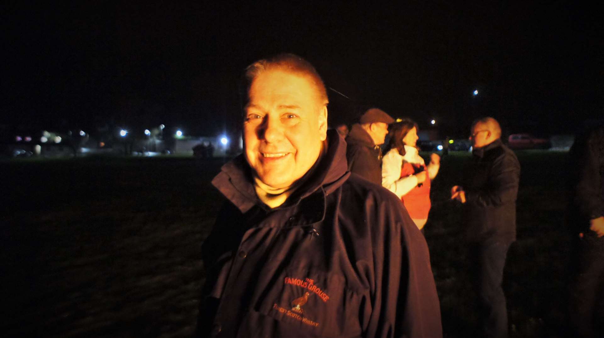 Organiser Mervyn Hill at the Hogmanay bonfire in Wick's Bignold Park two years ago. Picture: DGS