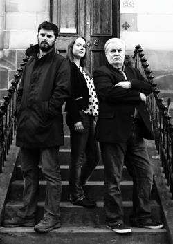 Starring in 3000 Trees at the Edinburgh Festival (from left) Adam Robertson, Helen Mackay and Billy Riddoch. Photo: James Belkevitz.