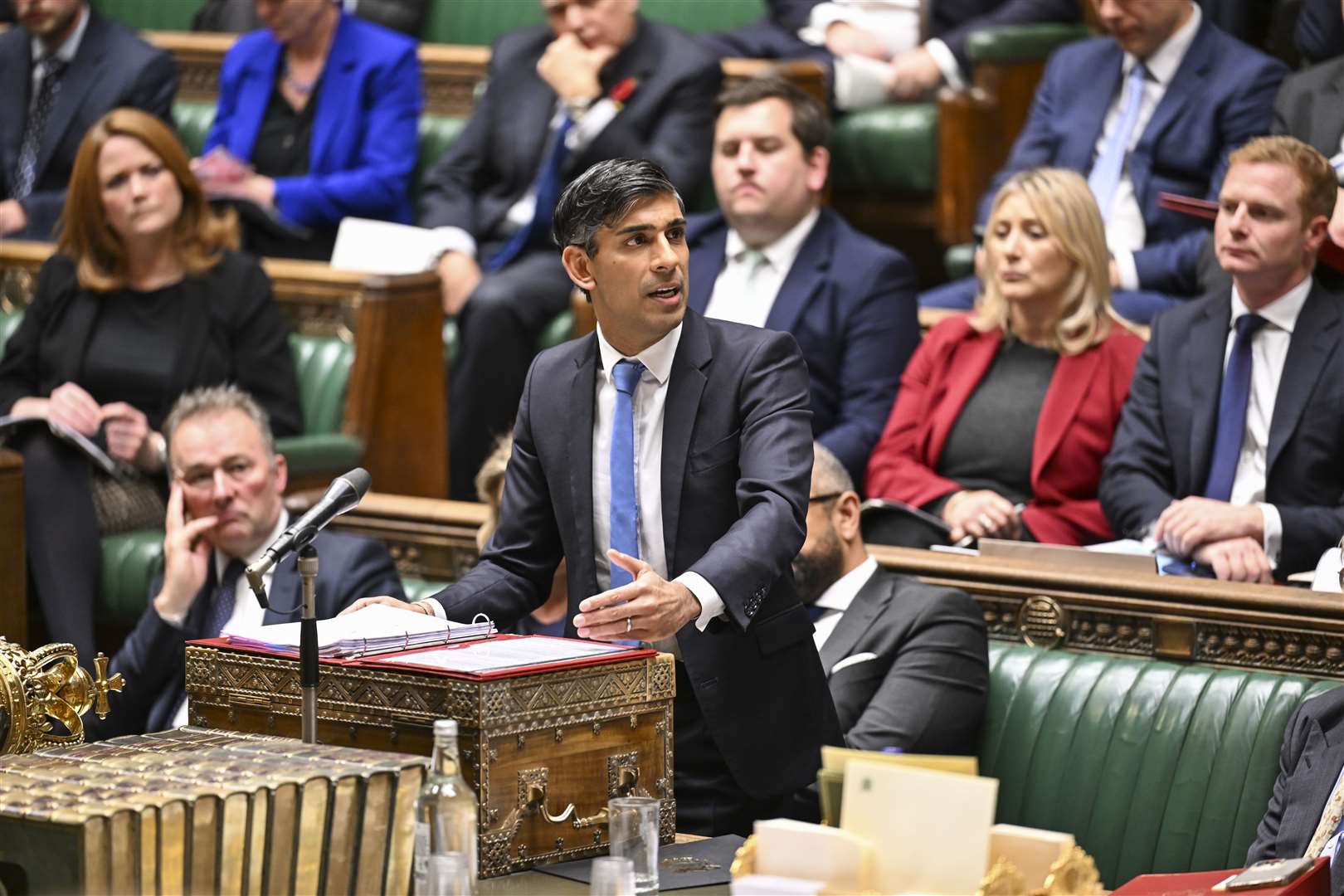 Prime Minister Rishi Sunak addressed MPs about his trip to the Middle East last week (UK Parliament/Maria Unger/PA)