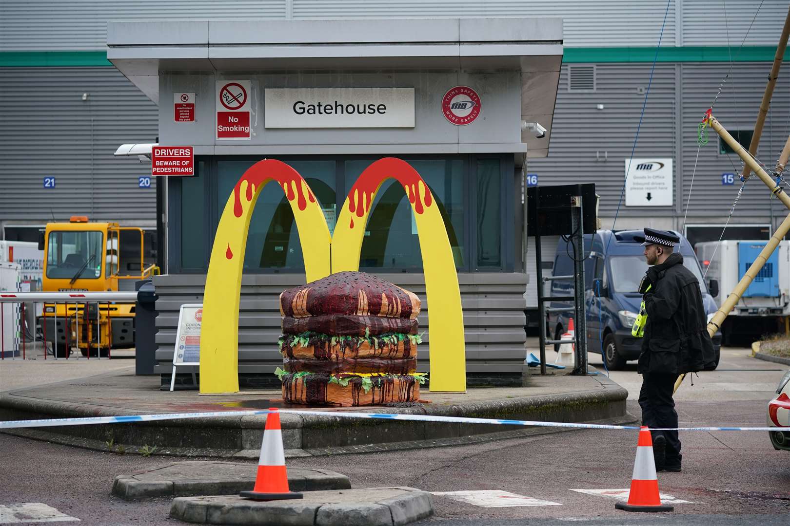 Animal rights activists stage blockades at McDonald’s distribution centres