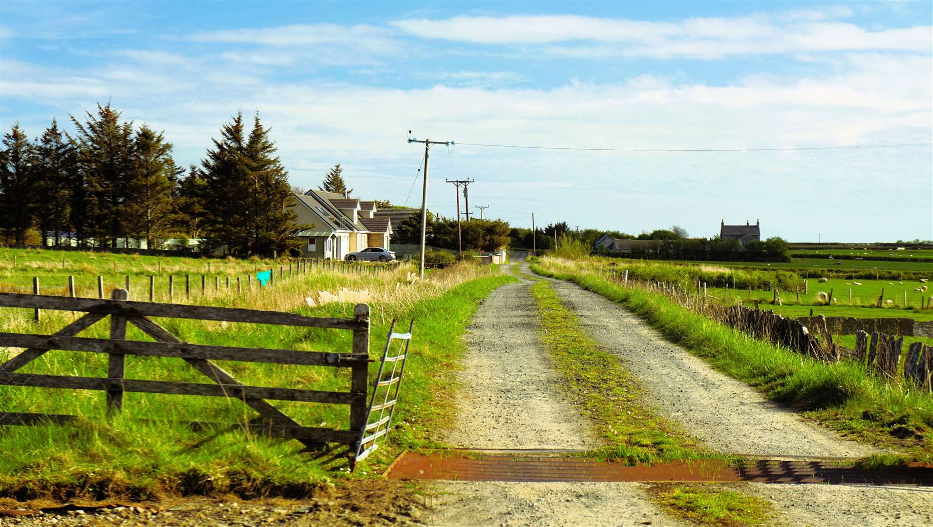 Road leading to the village school from the quarry where the traveller camp was sited. Picture: DGS