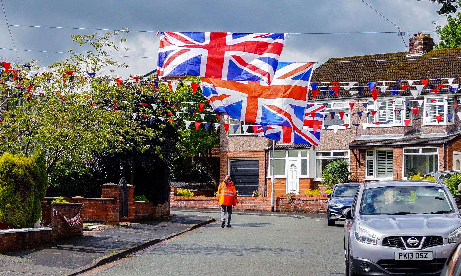 Fairlie Drive in Rainhill, Merseyside is decorated ahead of the Platinum Jubilee celebrations (Peter Byrne/PA)