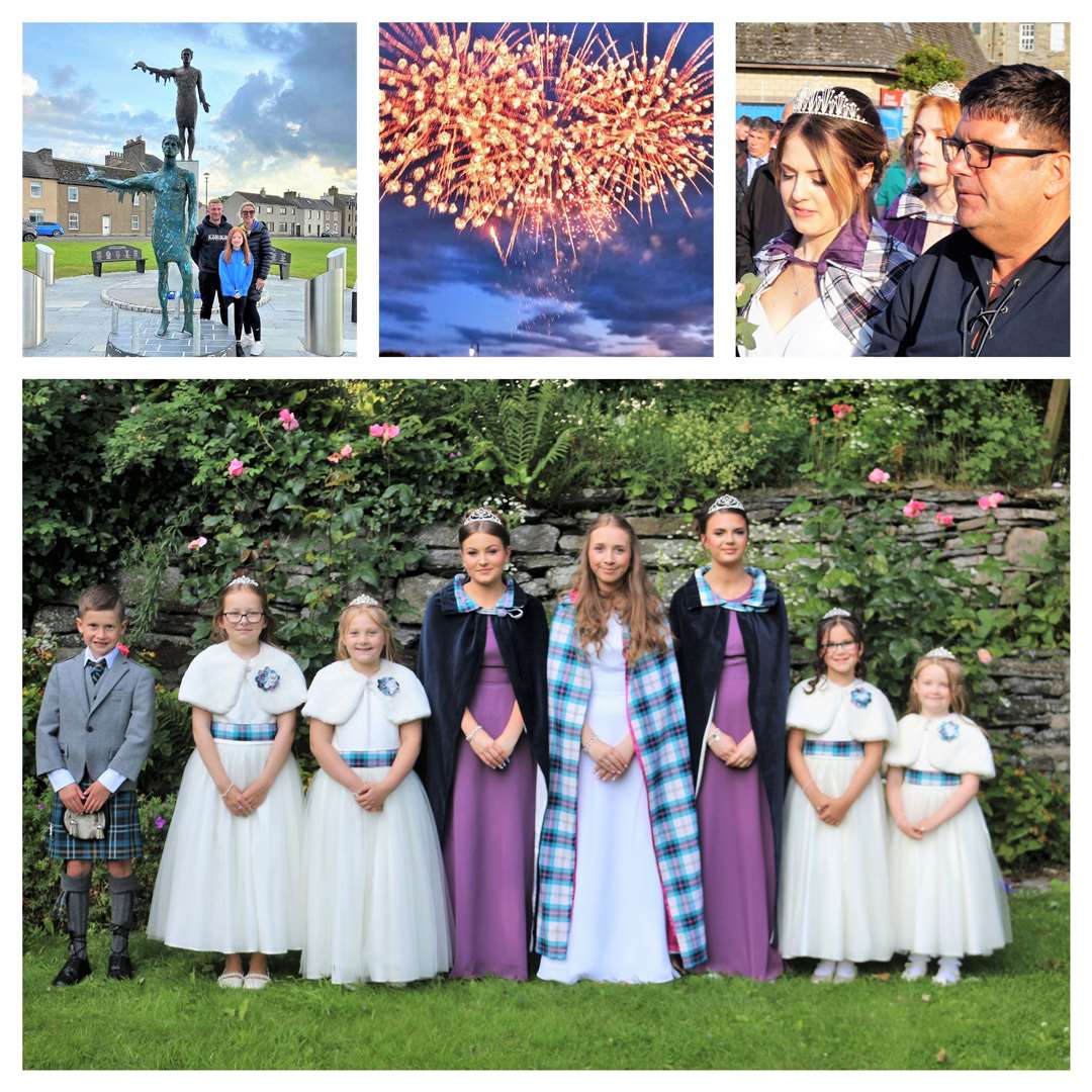 A collage of images from Wick Gala Week. The gala chair, Alex McDonald, is featured in the picture at top right.
