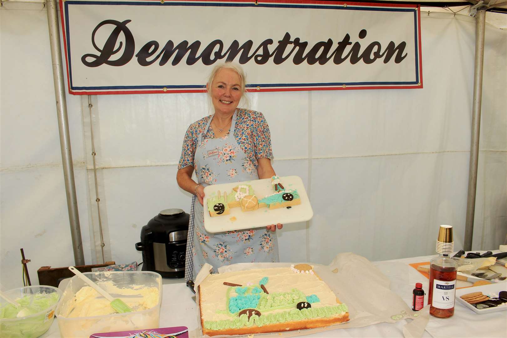 Alison McDonald was doing demonstrations in the Northern Quality Produce marquee. Picture: Alan Hendry