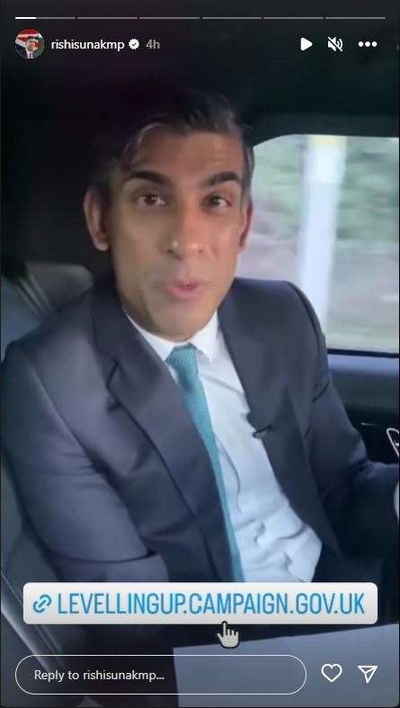 Prime Minister Rishi Sunak was issued with a fixed penalty notice by Lancashire Constabulary after he was spotted not wearing his seatbelt in an Instagram video (rishisunakmp/Instagram/PA)