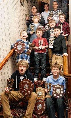 Caithness Motocross Club members with the silverware they picked up at the club’s annual awards evening. Picture: Melanie Roger