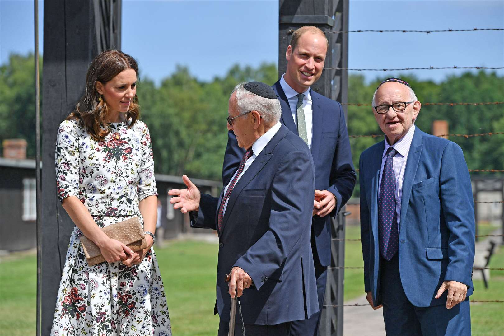 Kate met Manfred Goldberg on a visit to Poland in 2017 (Bruce Adams/Daily Mail/PA)