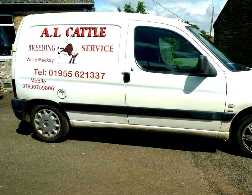 The stolen van featured a similar logo as this previous vehicle which belonged to local AI technician Willie Mackay.
