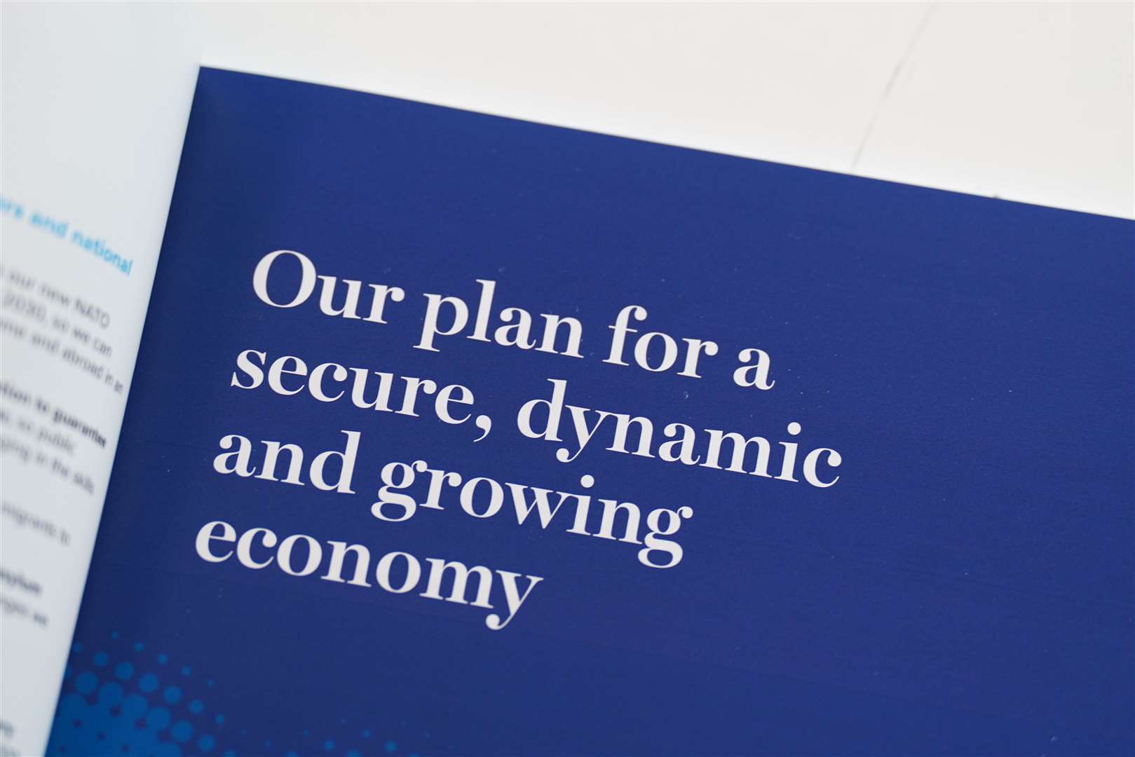 The Conservative Party General Election manifesto (James Manning/PA)
