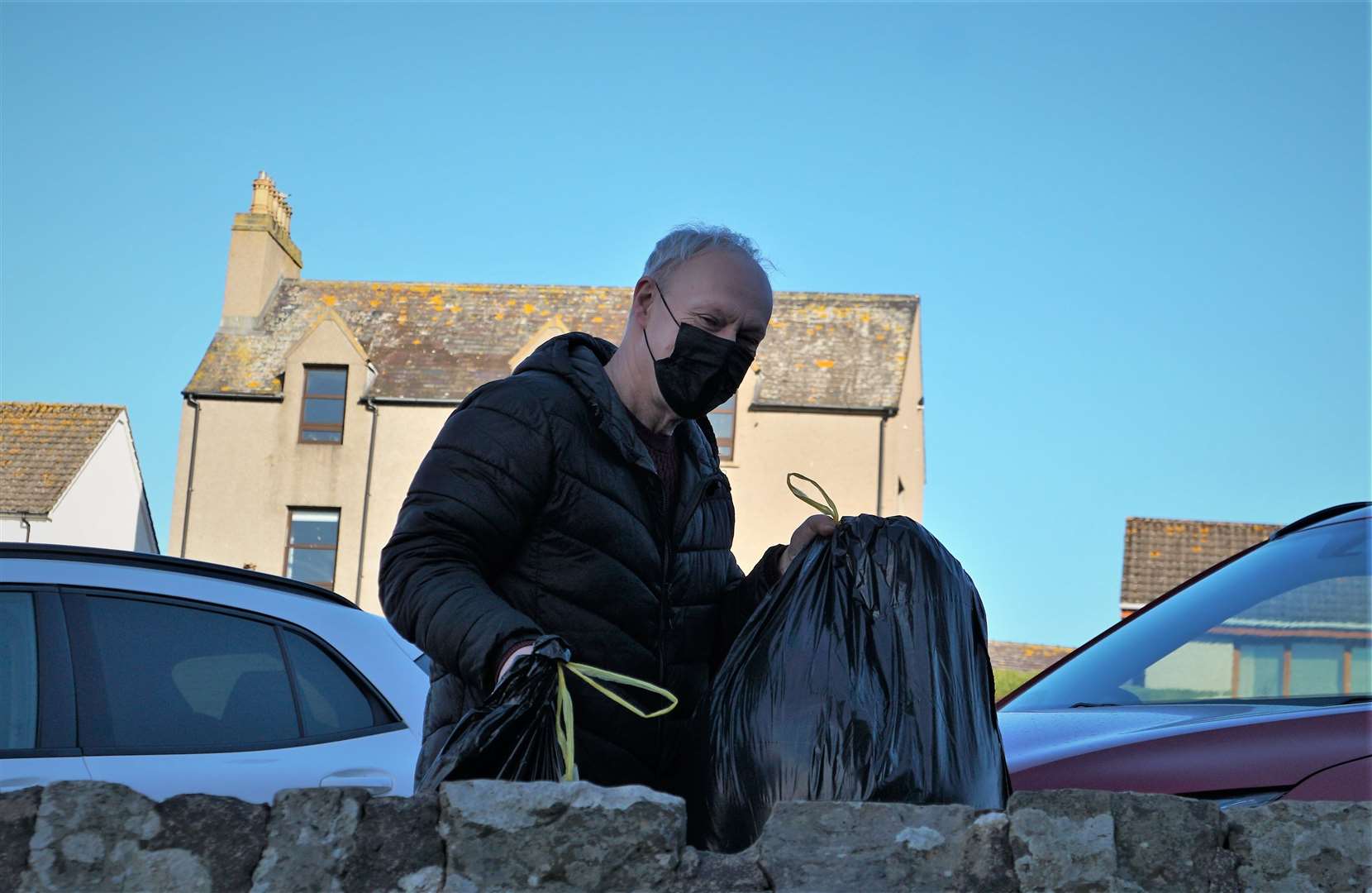 More bags delivered by locals on Saturday morning. Picture: DGS