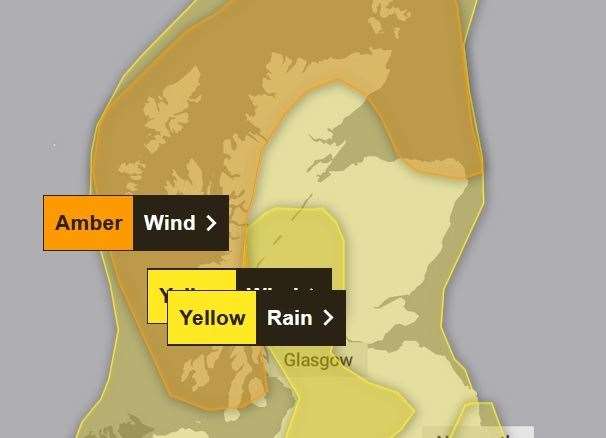 The Met Office issued an Amber Warning for Storm Jocelyn on Monday.