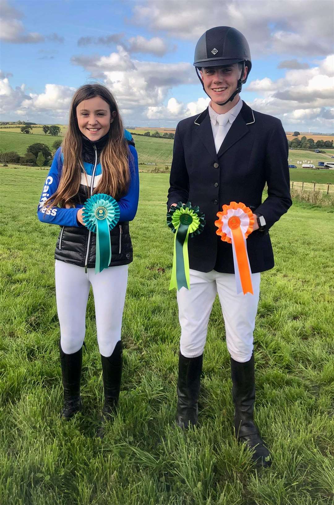 Ava Bain (eighth in 70cm section) and Liam Mackenzie (third in 80cm section).