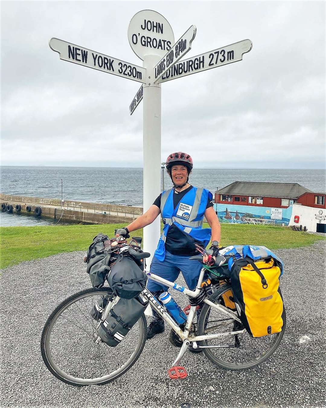 Lis van Lynden suffers from MS and is raising money for a MS charity by cycling around the British coastline.