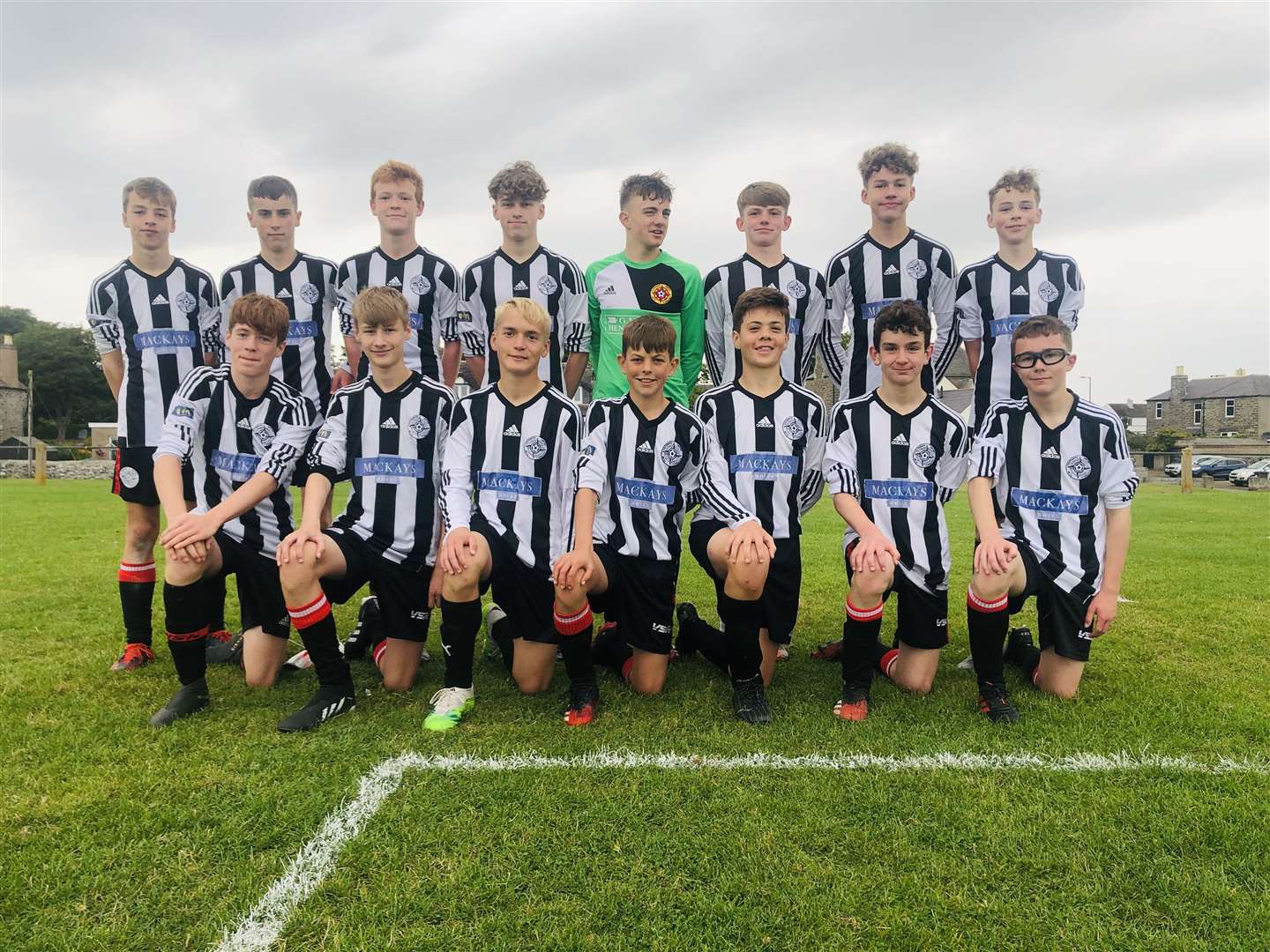 The Caithness United squad who defeated their Dingwall counterparts 6-0 in their opening match in the Highland Youth Development League.
