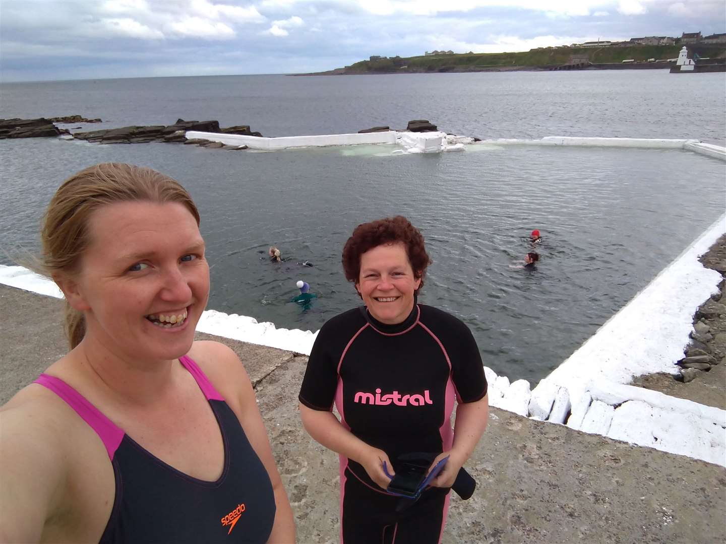 Claire (left) and Lynne at the North Baths in Wick