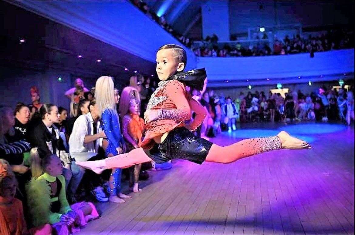 Thomas Nicholson from Wick caught in a high flying manoeuvre at the DIVA Awards 2023.