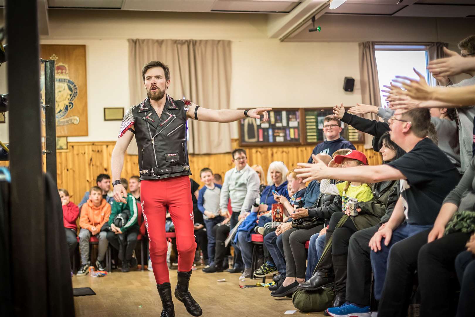 Lad Chapman gets the crowd at Thurso going during a bout last year. Lad will be back to entertain grapple fans as the wrestling carnival rolls back into town. Picture: Duncan McLachlan