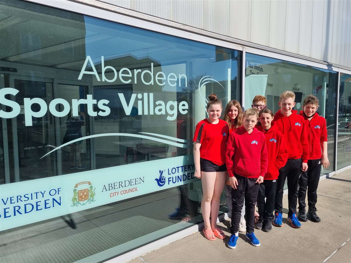 Thurso ASC 'A' squad members at Aberdeen Sports Village.