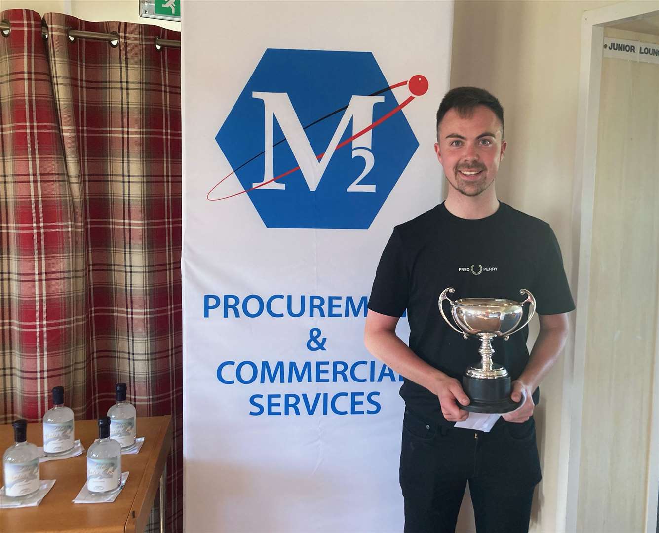 Gregor Munro, winner of the scratch prize in the Reay Open sponsored by M2 Procurement and Commercial Services.