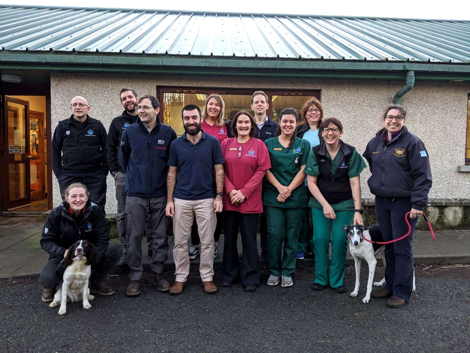 Some of the Thurso stars from The Highland Vet during filming for the first series.