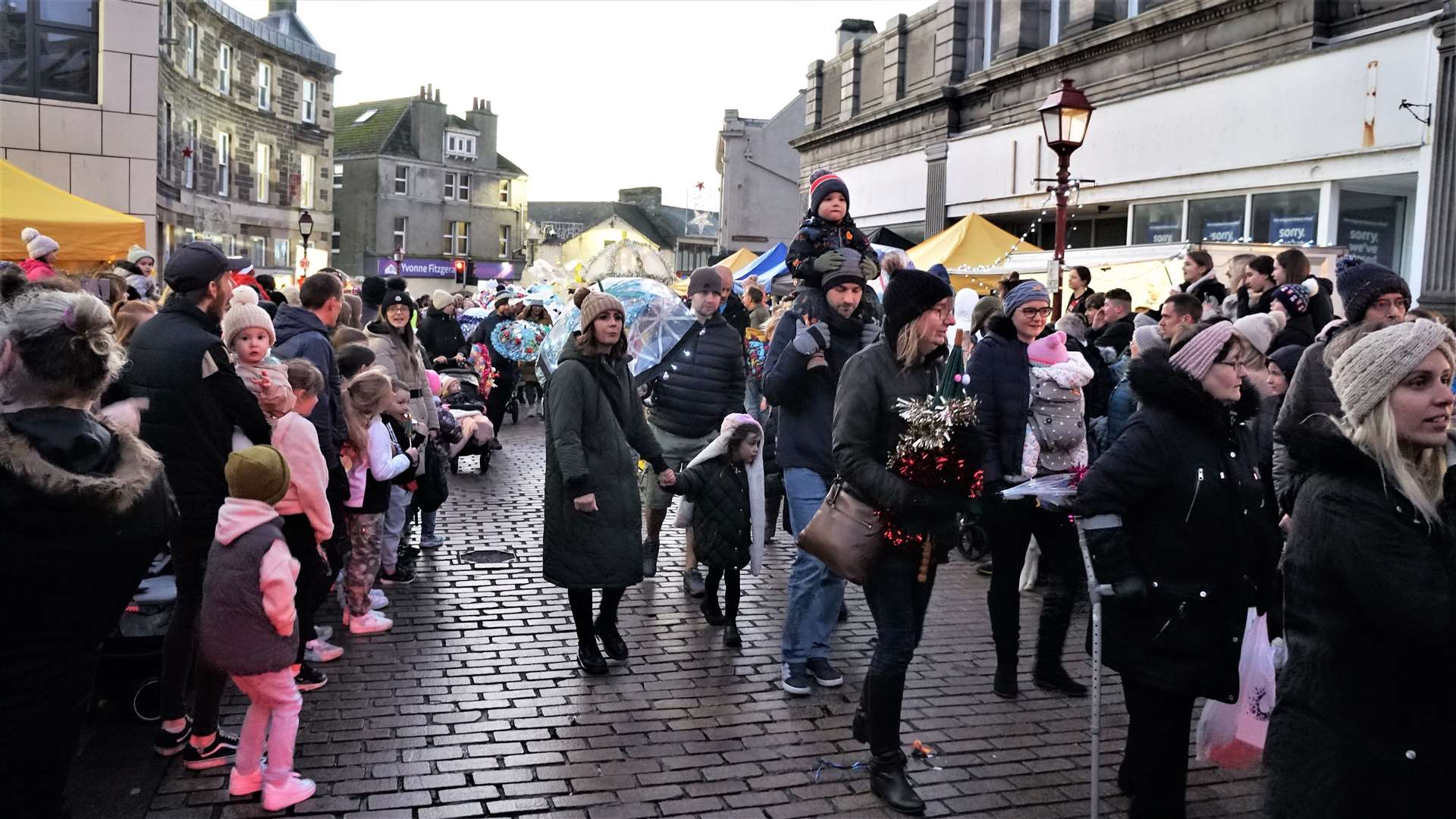 Wick Christmas lights were officially switched on at a special Fun Day event on Saturday. Picture: DGS
