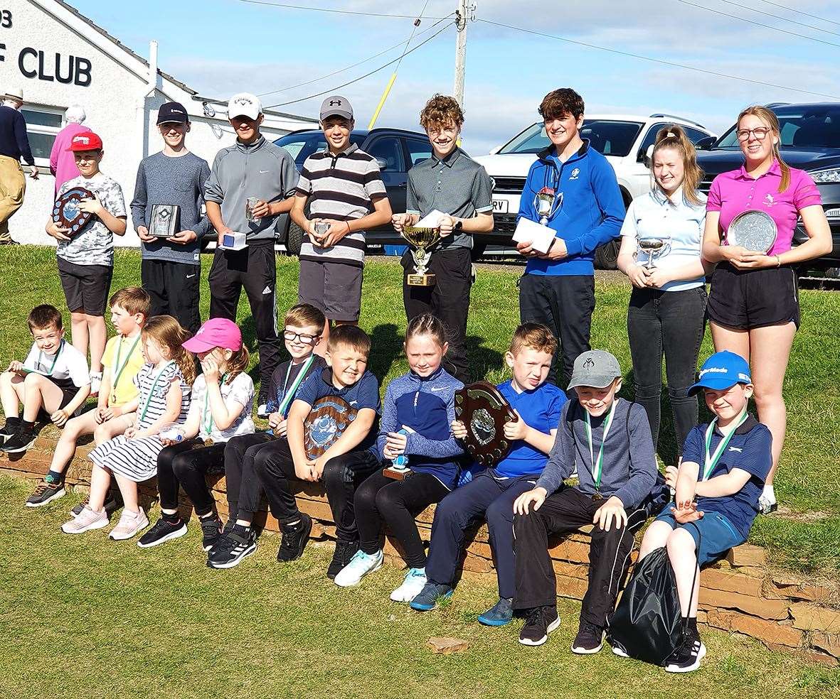 The main prizewinners in the Reay Golf Club Junior Open.