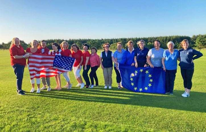Members of Thurso Golf Club ladies' section took part in a fun competition based on the Solheim Cup, with teams representing the USA and Europe in pairs and singles. The winners were the European team.