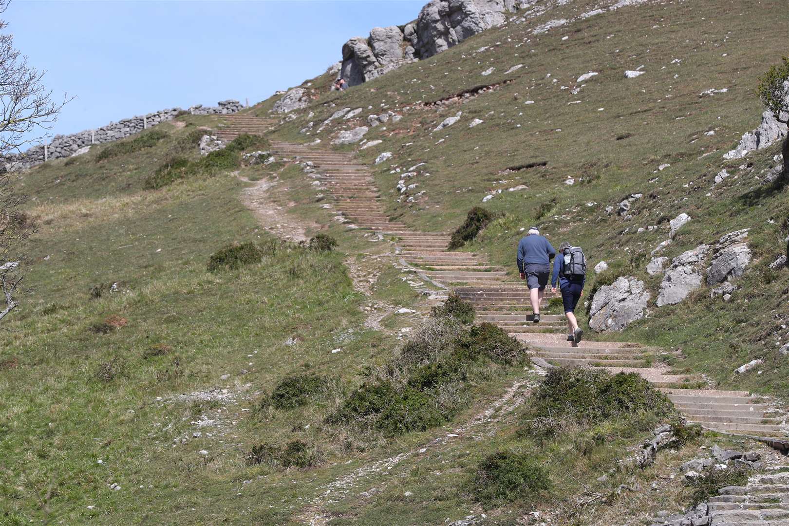 People walk up the Great Orme in Llandudno (Peter Byrne/PA)