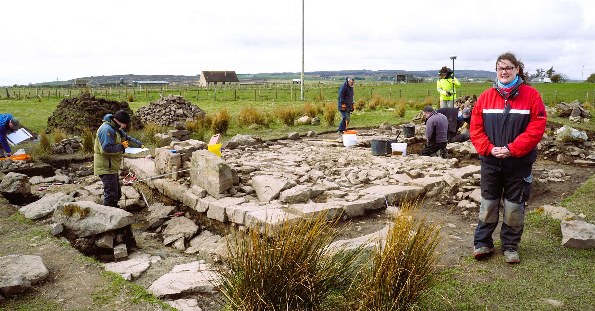 Local archaeologist Mary Shand showed visitors around the site at the special open day event last weekend. Picture: DGS