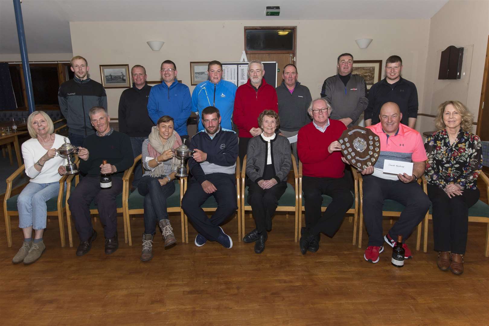 The trophy presentation after the D J Lamont Memorial Open at Wick Golf Club. Picture: Robert MacDonald / Northern Studios