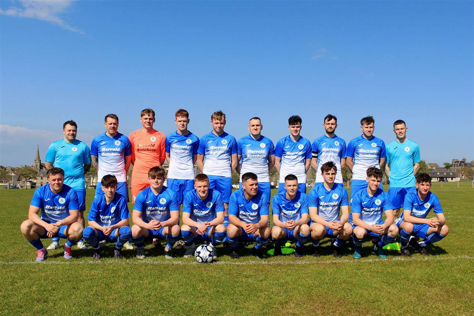 Wick Thistle line up at the Upper Bignold Park before their Highland Amateur Cup tie against Lybster on Saturday. Picture: Alan Hendry