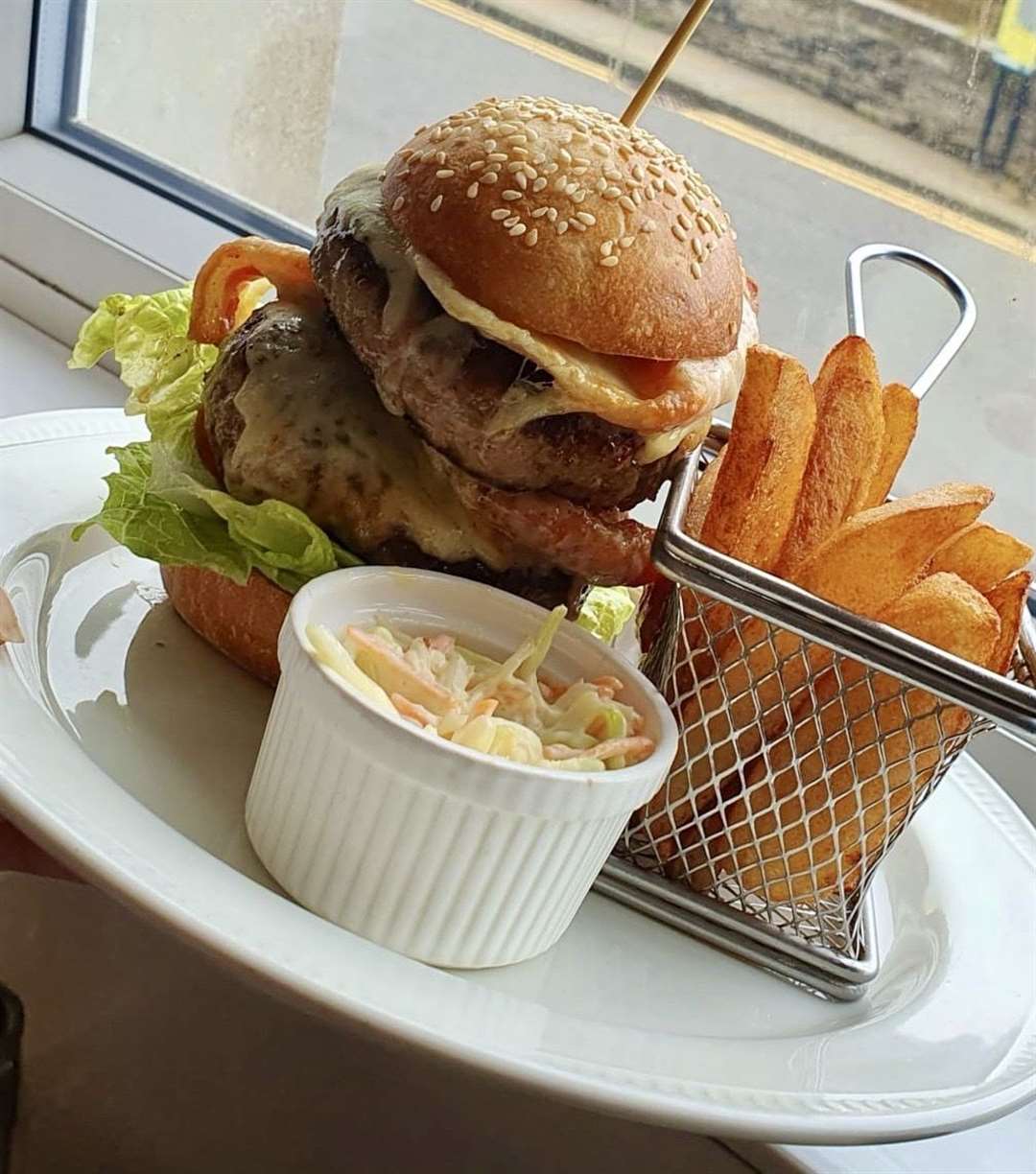 Mackays Hotel's double beefburger has proved popular.