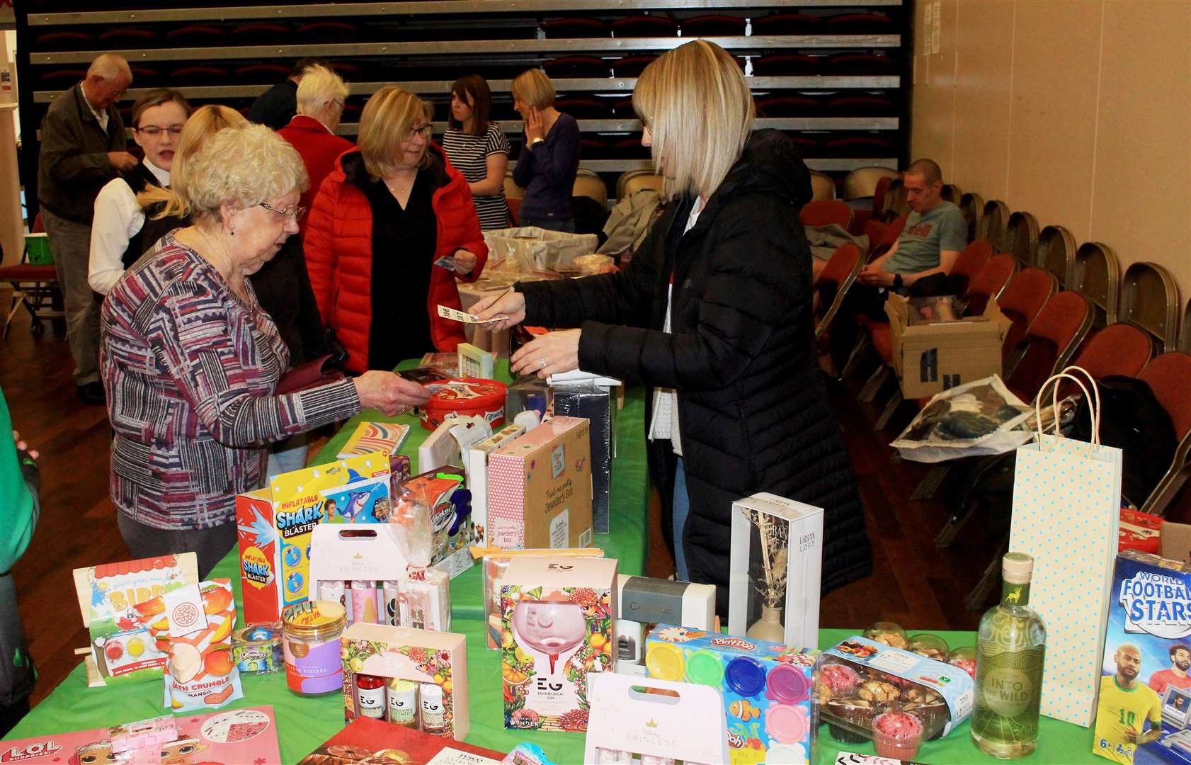 One of the many popular stalls in the main hall.
