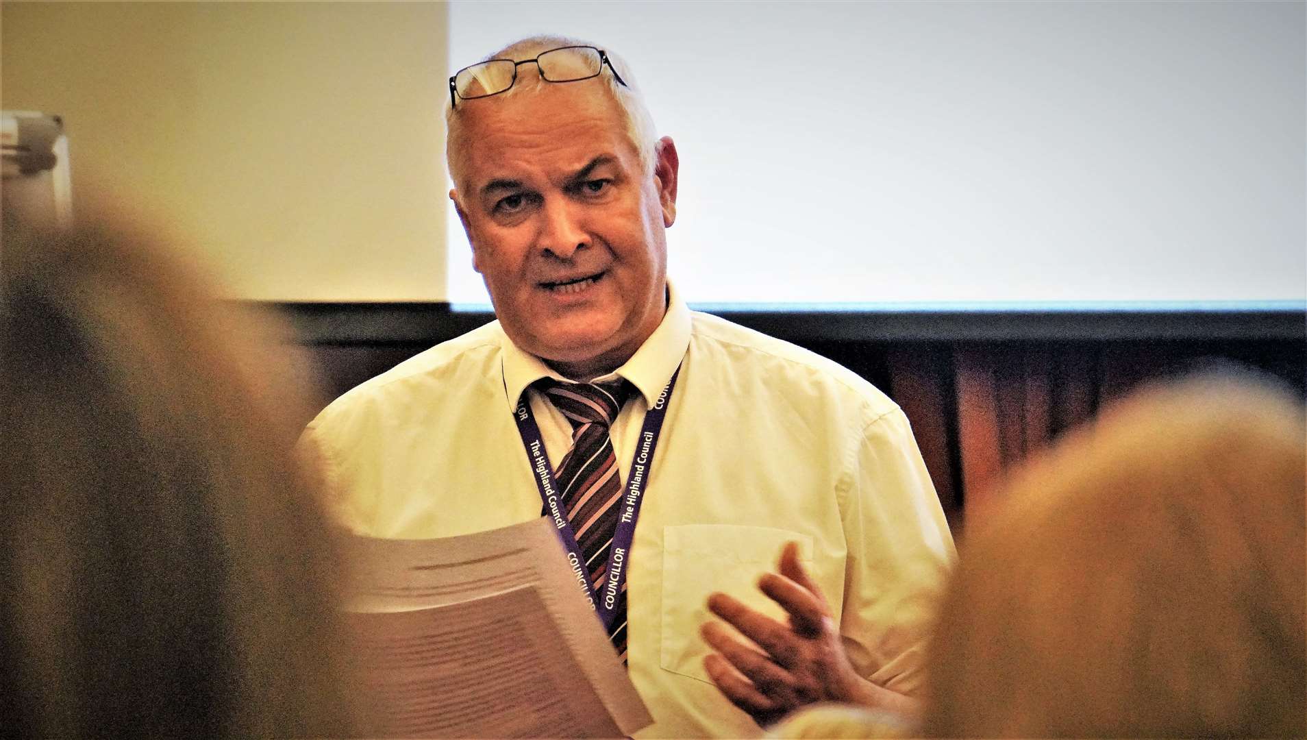 Councillor Raymond Bremner talked about the ancillary plans for sprucing up Wick town centre after Monday's meeting of the community council. Picture: DGS