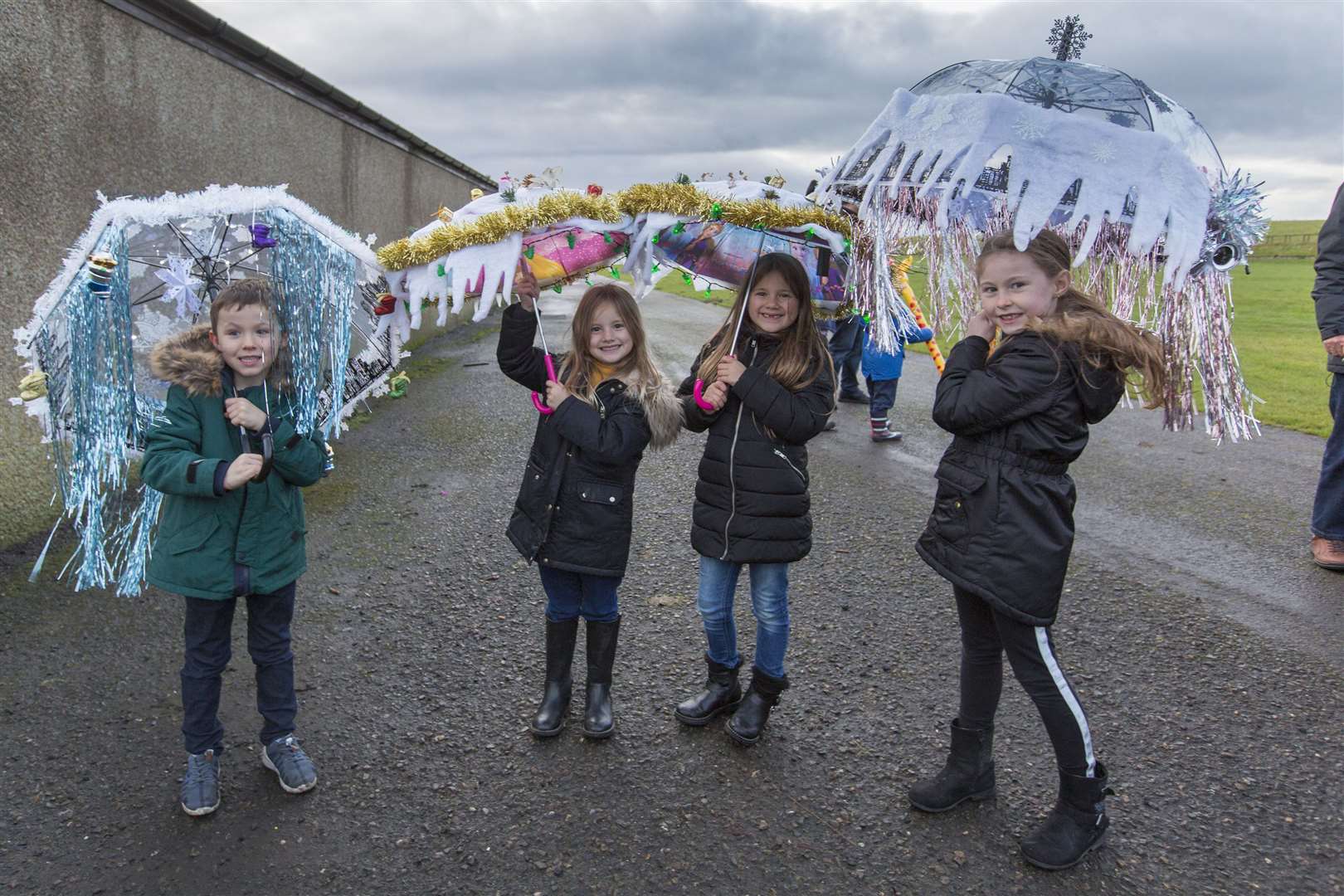 Youngsters taking part in the Wick Fun Day umbrella parade from the riverside in 2019. Picture: Robert MacDonald / Northern Studios