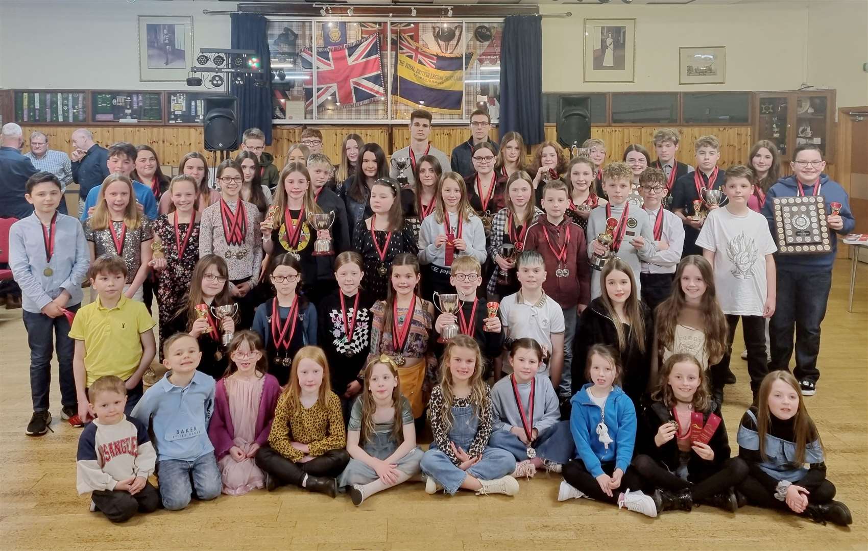 Members of Thurso Amateur Swimming Club at their club gala prize-giving presentation in the town's Royal British Legion club.