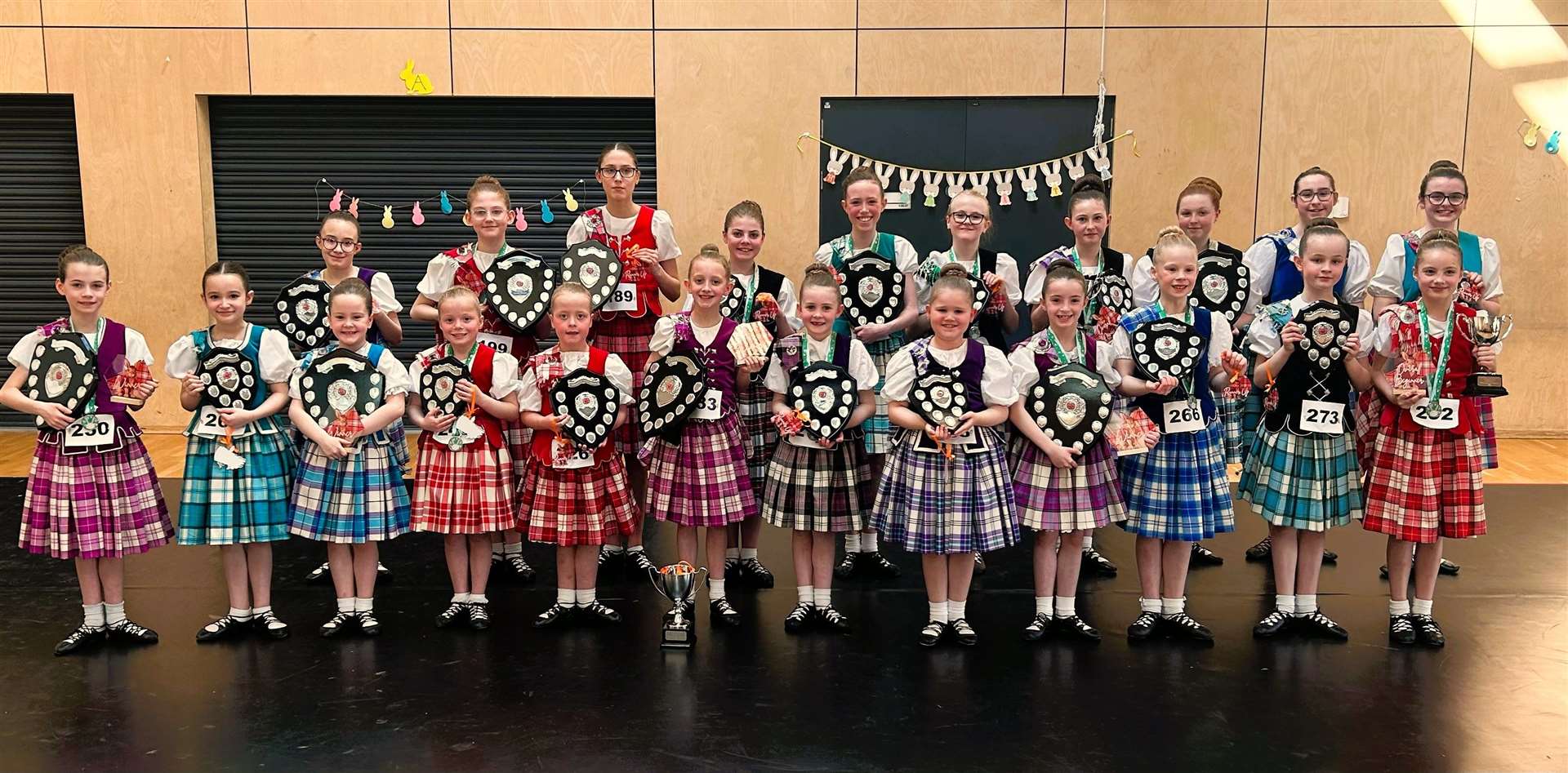 The morning winners at the dancing competition in Wick.