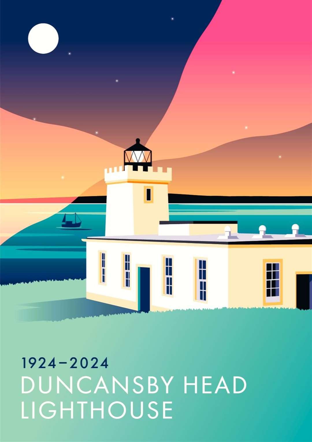 Duncansby Head lighthouse poster.