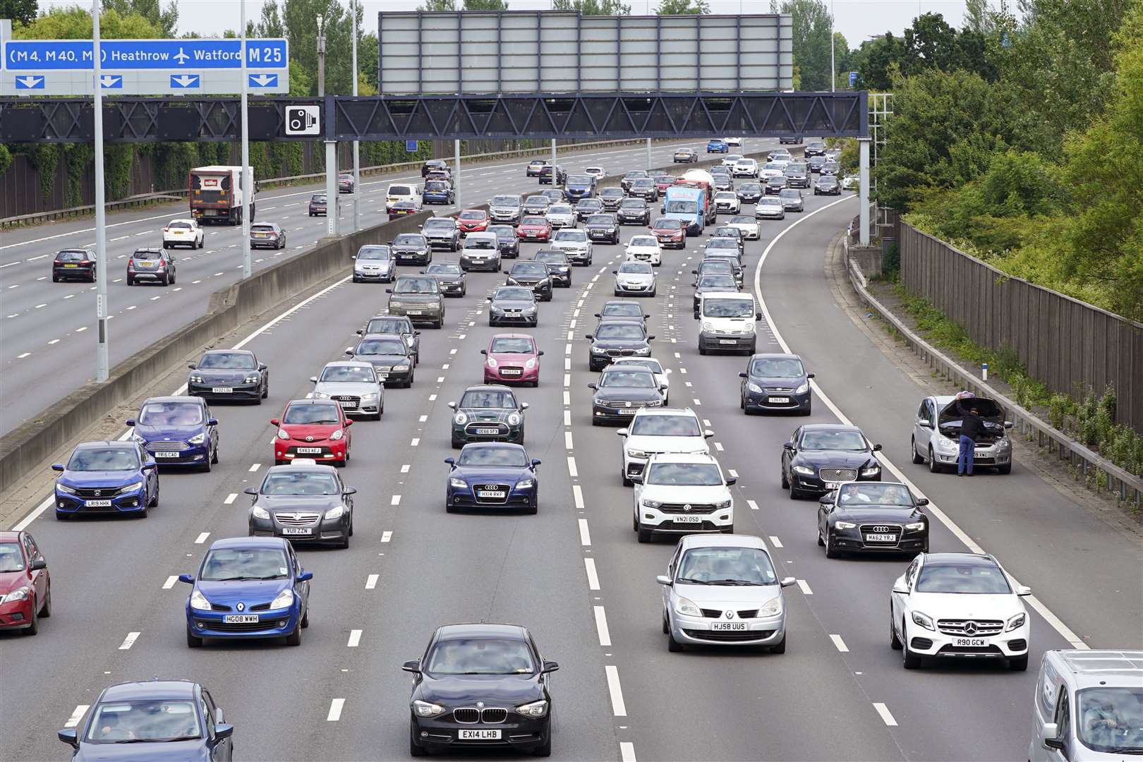 The M25 is likely to be congested during the Christmas getaway (Steve Parsons/PA)