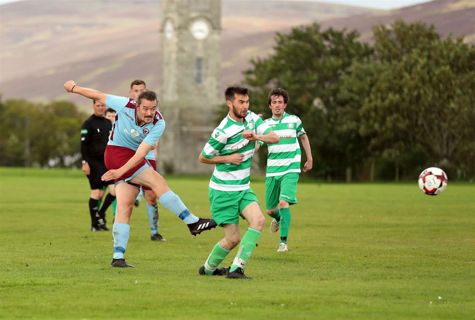 James McLean scores for Thurso in their 3-1 win at Bunillidh Thistle last week. However, McLean is one of many who will miss the Bonar Bridge game. Picture: James Gunn