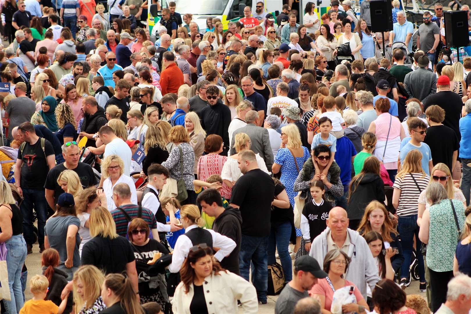 Crowds mingling on the quayside on Harbour Day 2023. Picture: Alan Hendry