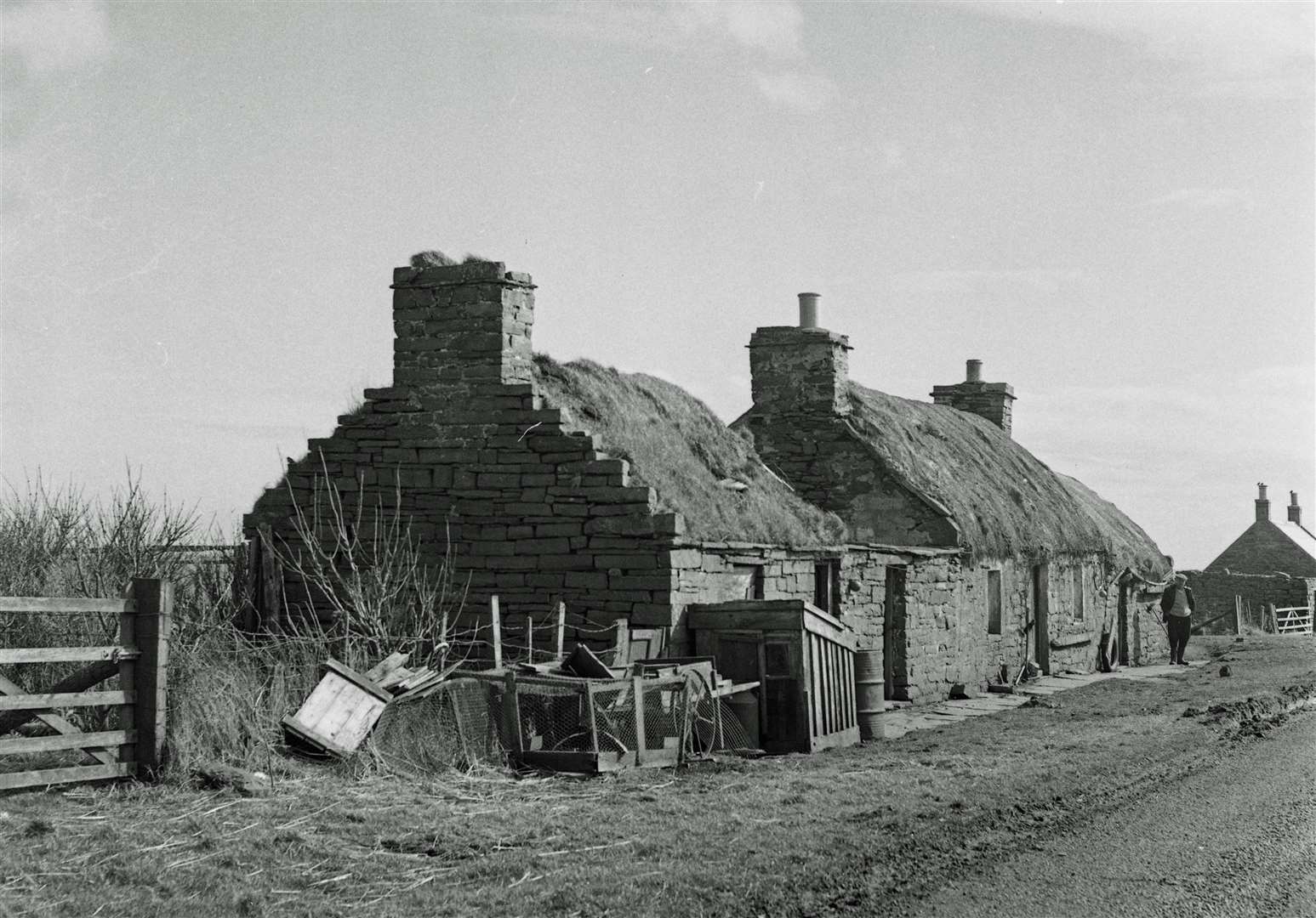 A traditional croft house at Sarclet, taken in the late 1960s or early 1970s. Jack Selby Collection / Thurso Heritage Society